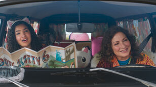 (from left) Gabby (Laila Lockhart Kraner) and Gigi (Gloria Estefan) in DreamWorks Animations Gabbys Dollhouse: The Movie, directed by Ryan Crego.